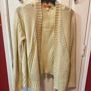 Cream Open-Knit Sweater